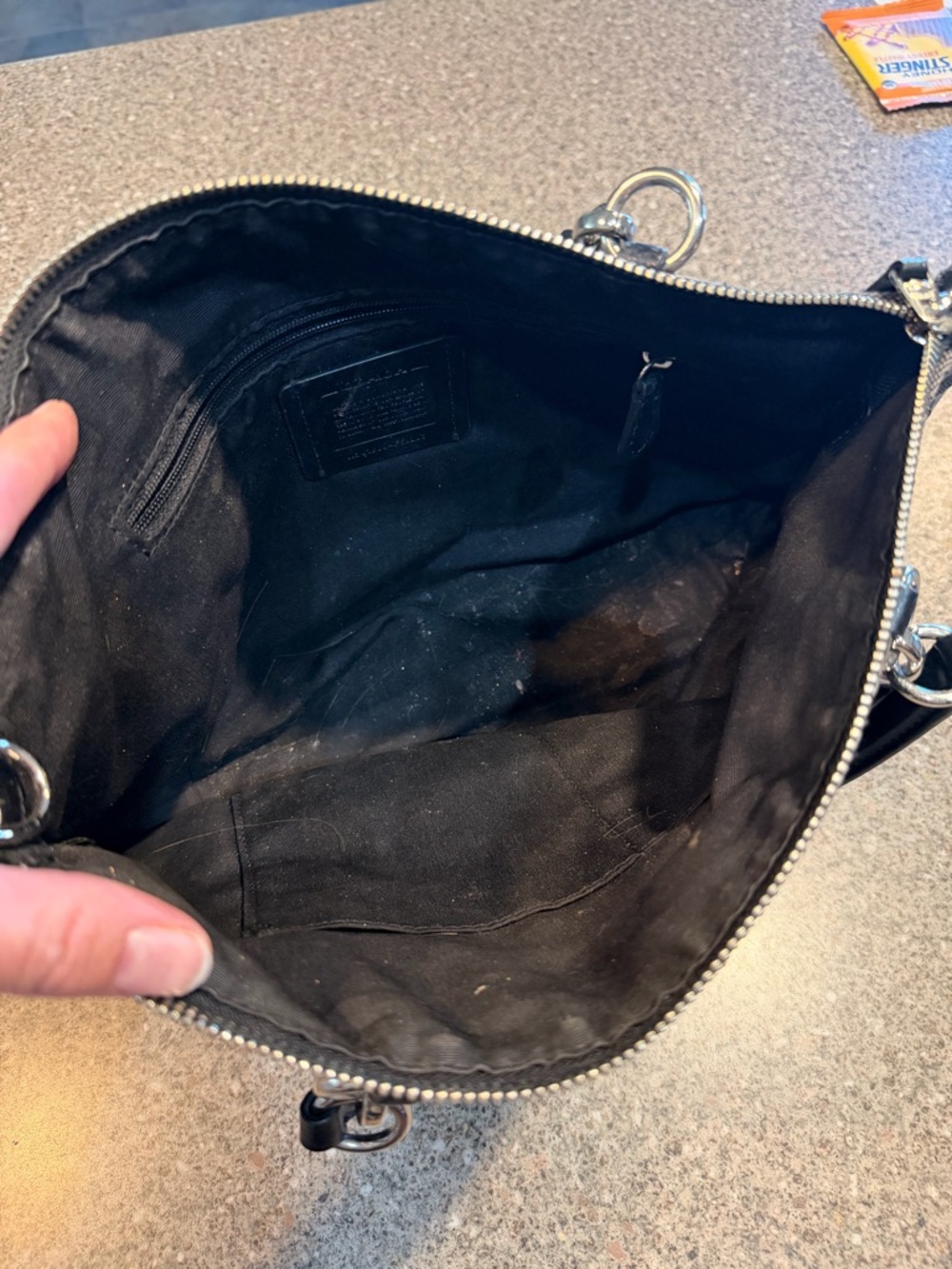 Coach Black and Gray Signature Shoulder Bag - Picture 2 of 3